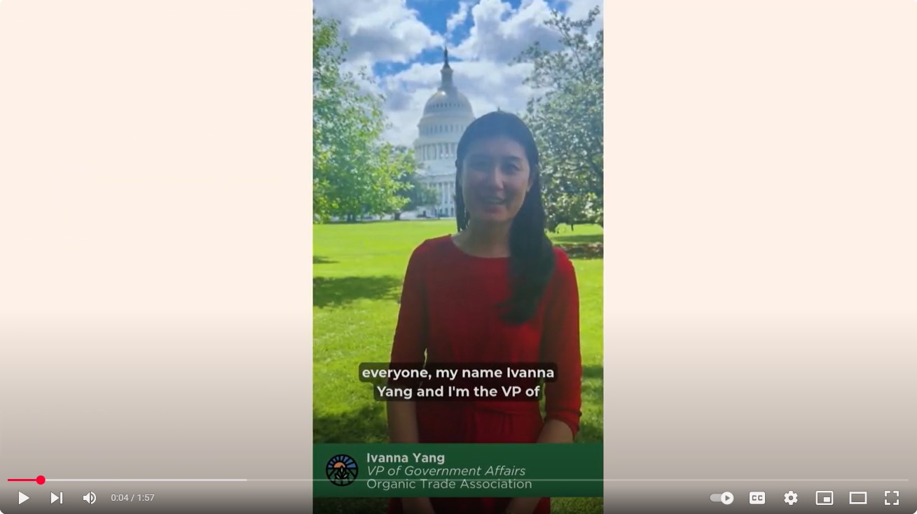 VIDEO: Spring 2025 Organic Advocacy Update | OTA on Capitol Hill & USDA Engagement thumbnail