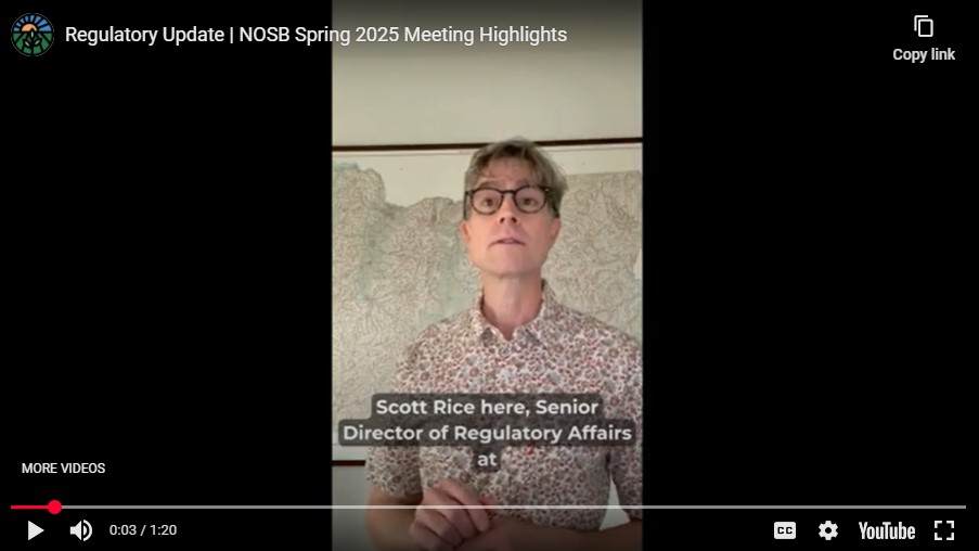 VIDEO: Spring 2025 NOSB Meeting Highlights: Video Recap from OTA thumbnail
