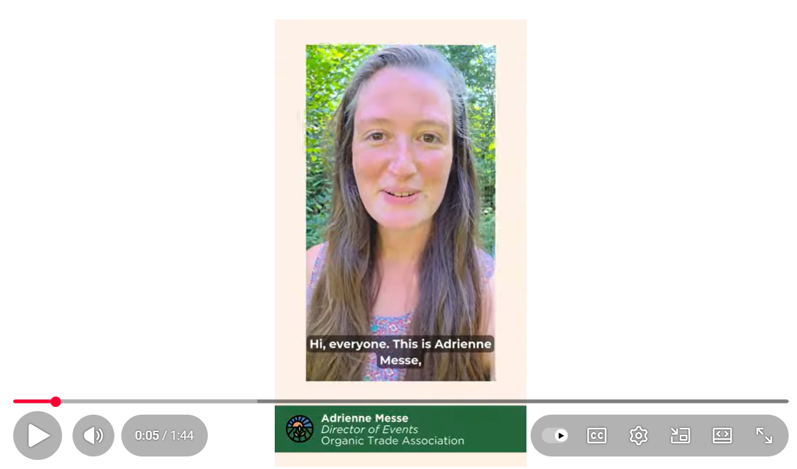 [VIDEO] Dive into the Organic Week 2025 Agenda with Adrienne Messe thumbnail