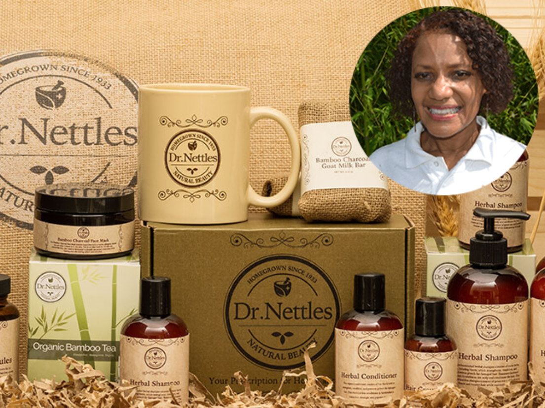 Dr. Nettles products and headshot
