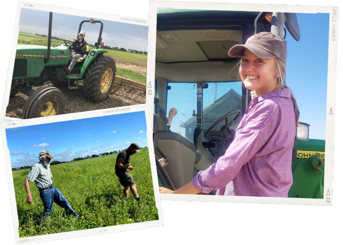 Jane Coghlan on farm